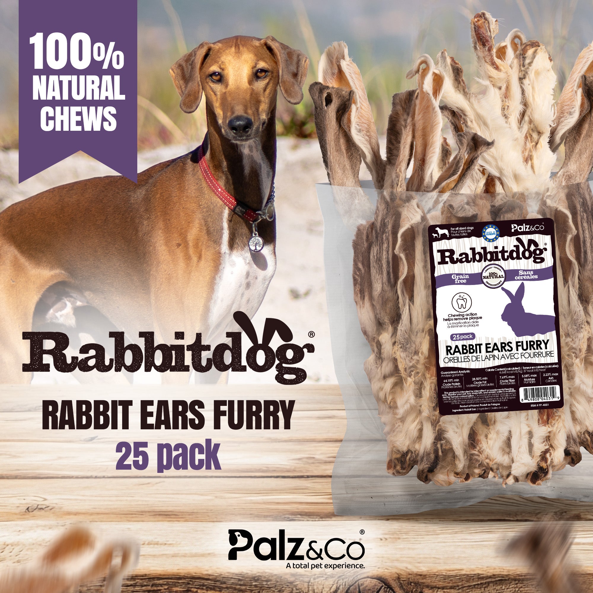 Rabbitdog Rabbit Ears (With Fur) - Pack of 10, 15, & 25