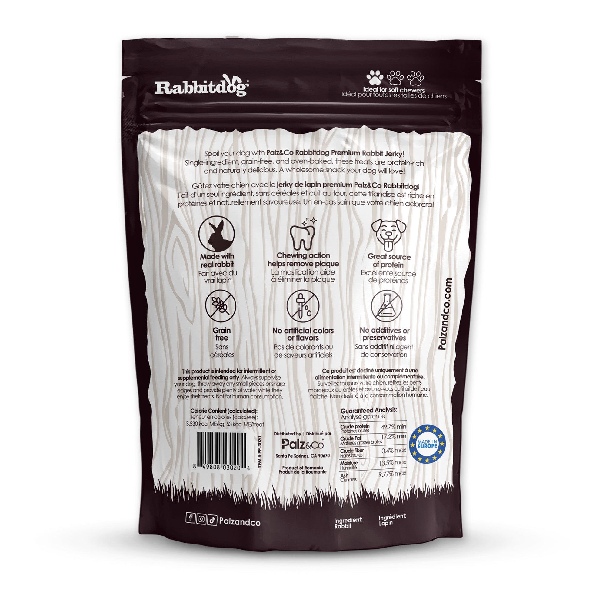 Rabbitdog Rabbit Jerky Chews - Pack of 10