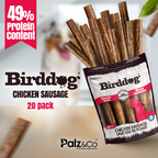 Birddog Chicken Sausage Dog Treats - Pack of 8 & 20