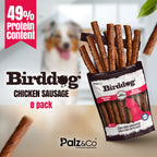 Birddog Chicken Sausage Dog Treats - Pack of 8 & 20