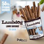 Lambdog Lamb Sausage Dog Treats - Pack of 8 & 20