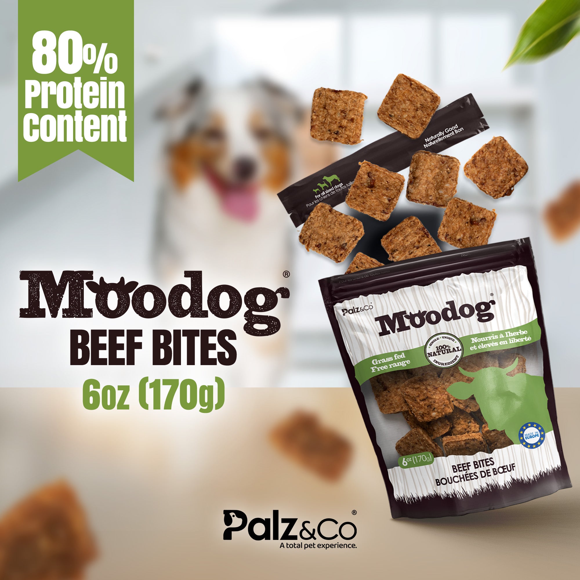 Moodog Beef Bites Dog Treats - 6 oz