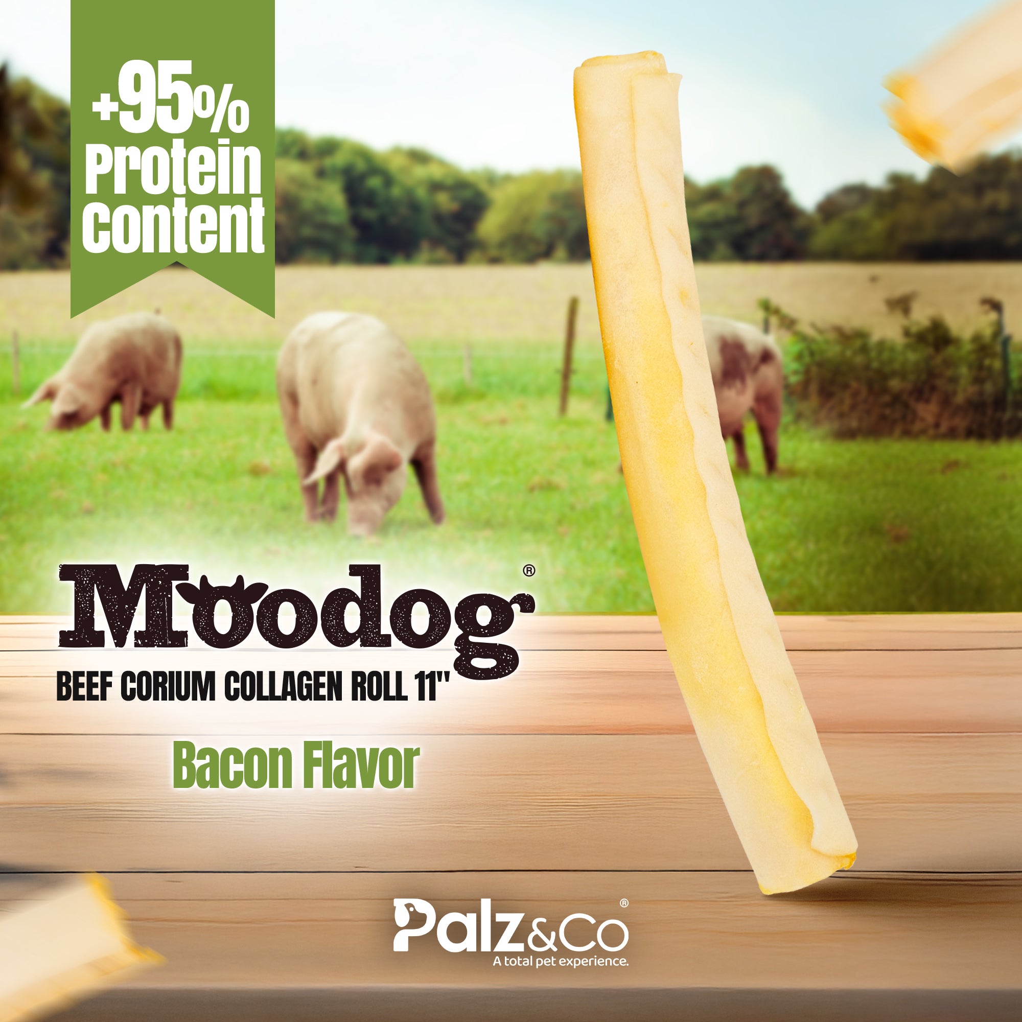 Moodog Beef Corium Collagen Roll Dog Treats