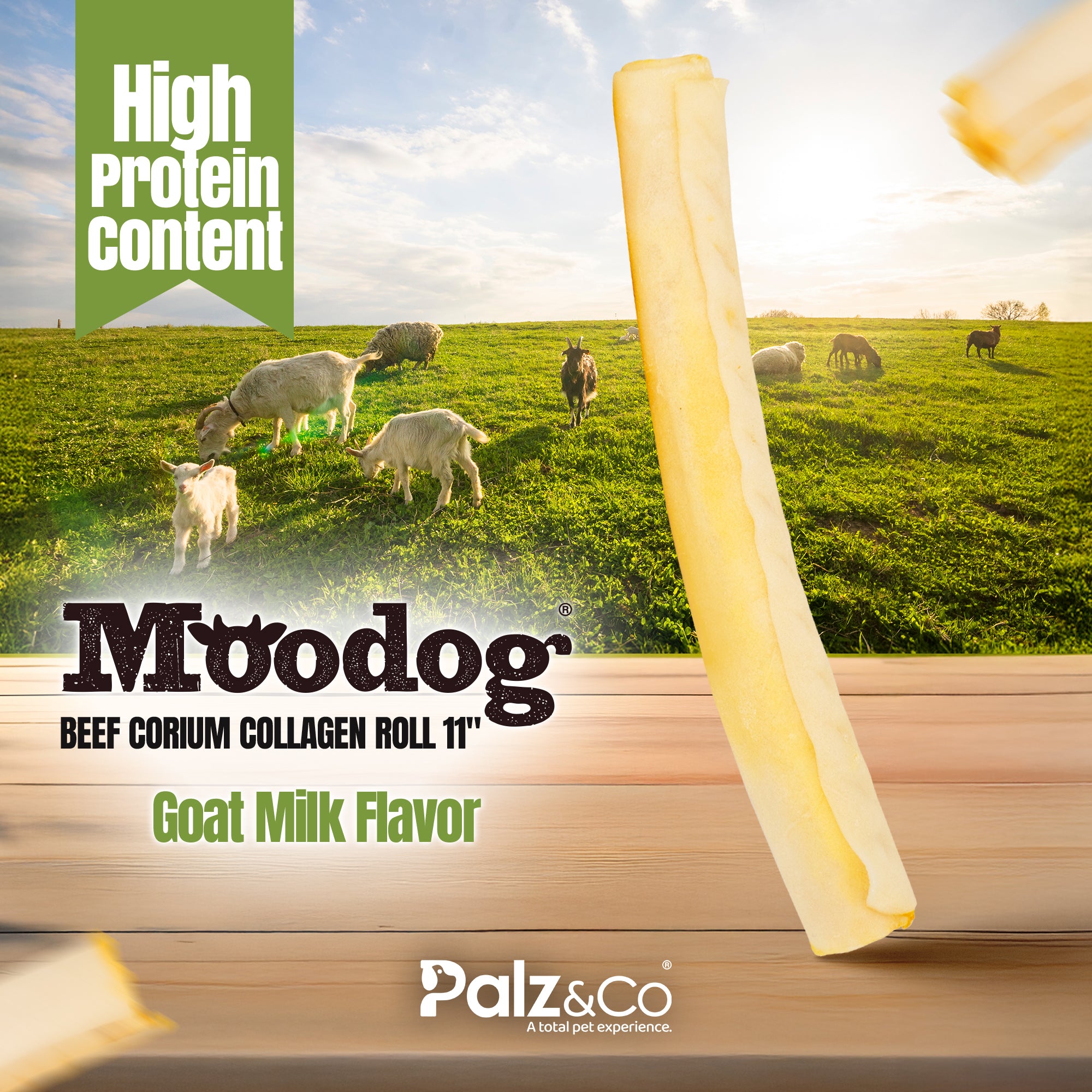 Moodog Beef Corium Collagen Roll Dog Treats