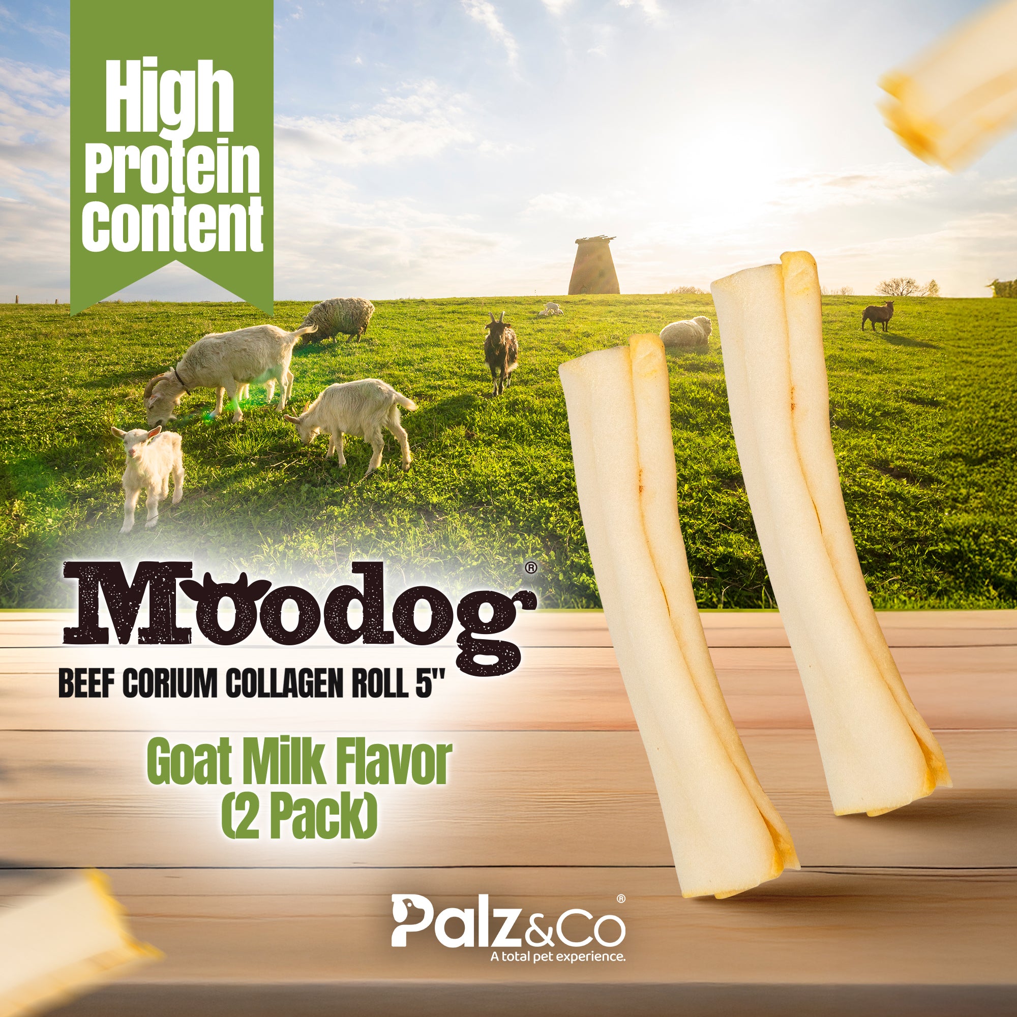 Moodog Beef Corium Collagen Roll Dog Treats