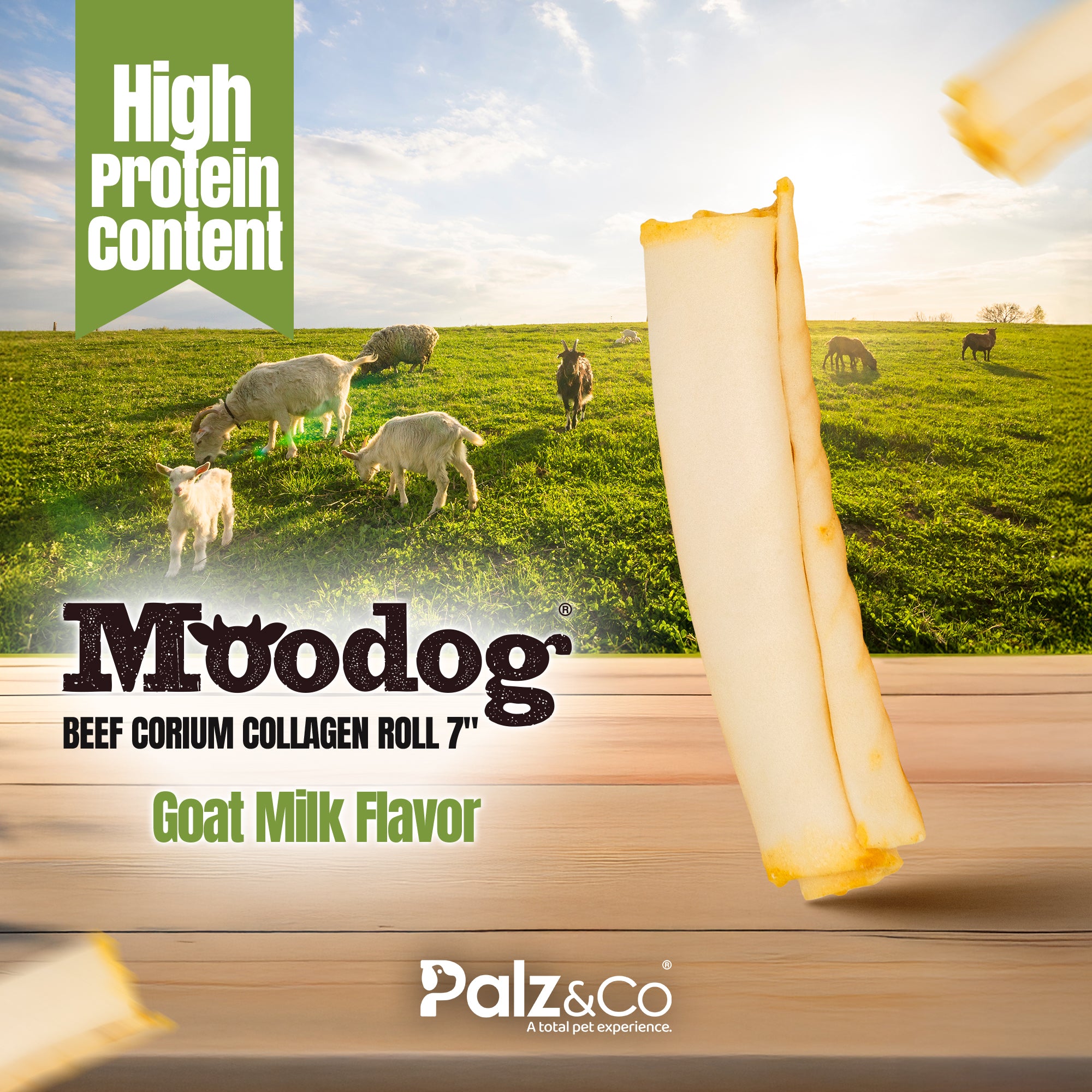 Moodog Beef Corium Collagen Roll Dog Treats
