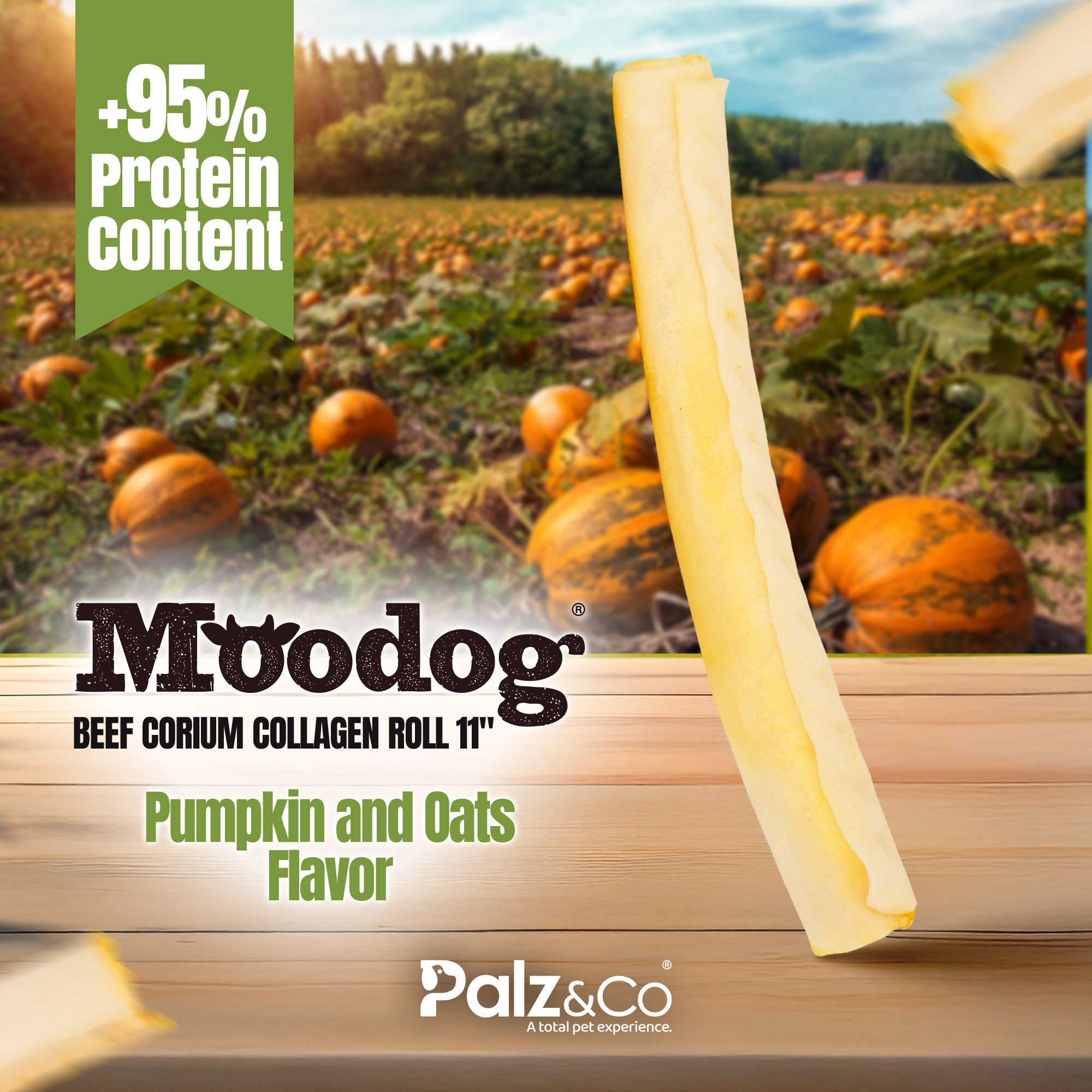 Moodog Beef Corium Collagen Roll Dog Treats