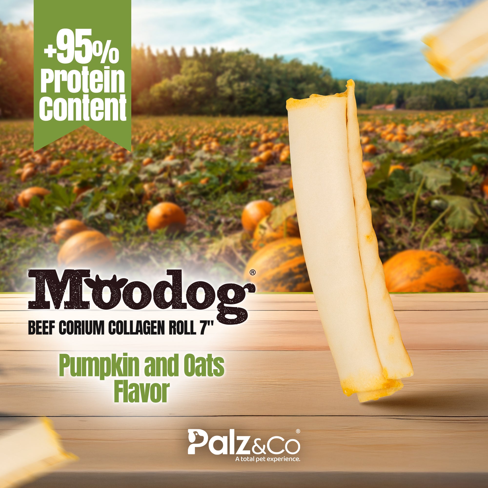 Moodog Beef Corium Collagen Roll Dog Treats