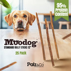 Moodog Beef Standard Bully Sticks 6" & 12" - Pack of 25