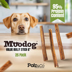 Moodog Beef Value Bully Stick 6" - Pack of 25