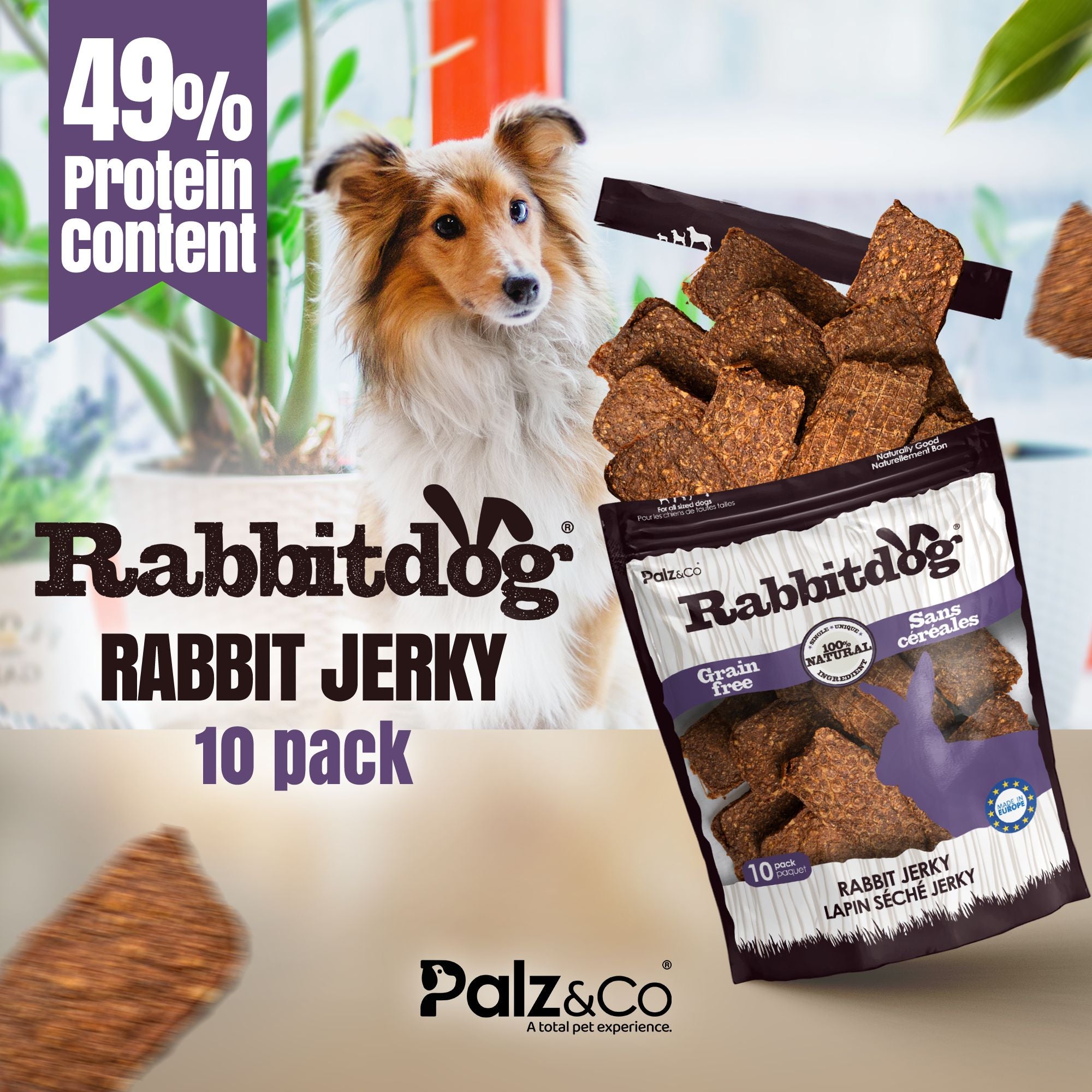 Rabbitdog Rabbit Jerky Hypoallergenic Chew Treats
