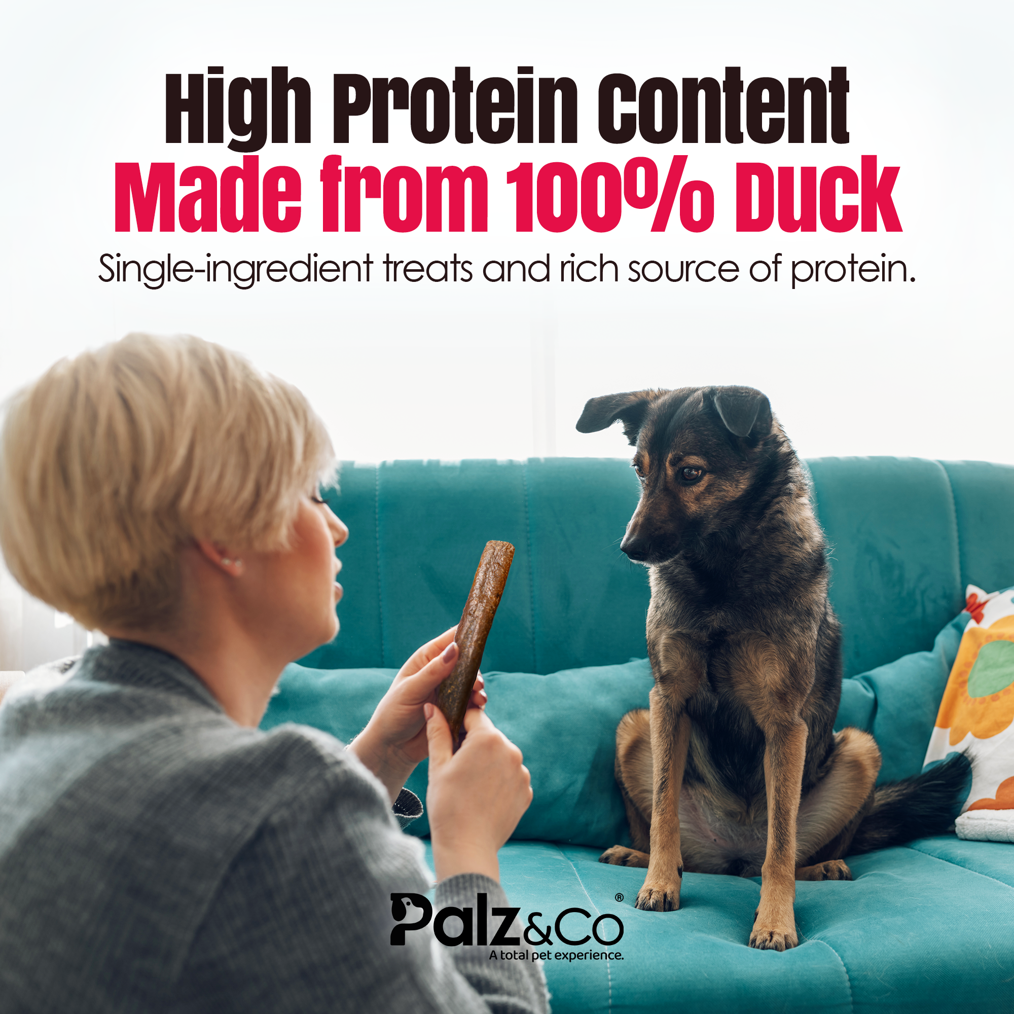 Birddog Duck Sausage Dog Treats - Pack of 8 & 20