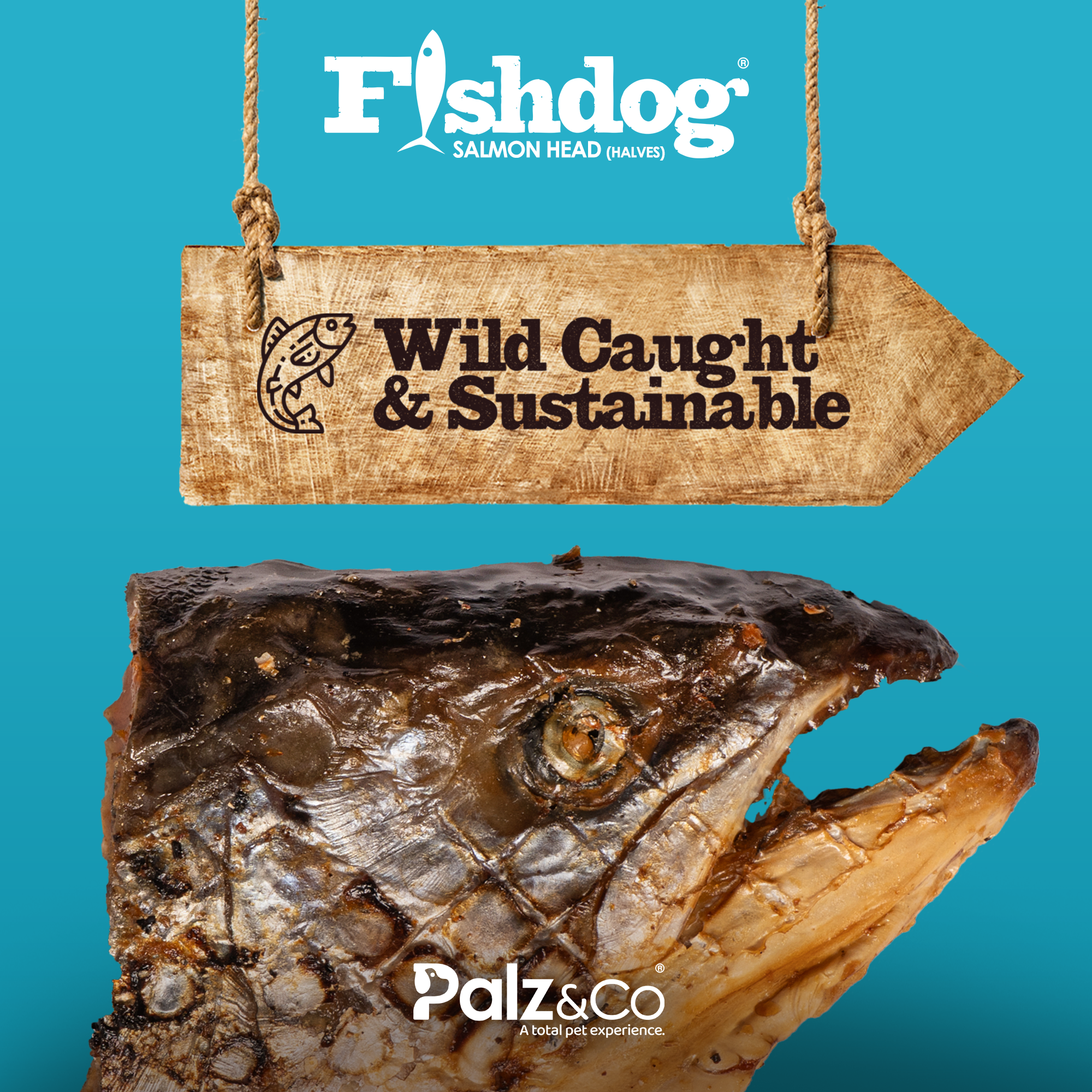 Fishdog Salmon Head (halves) - 4.5 oz (127g)