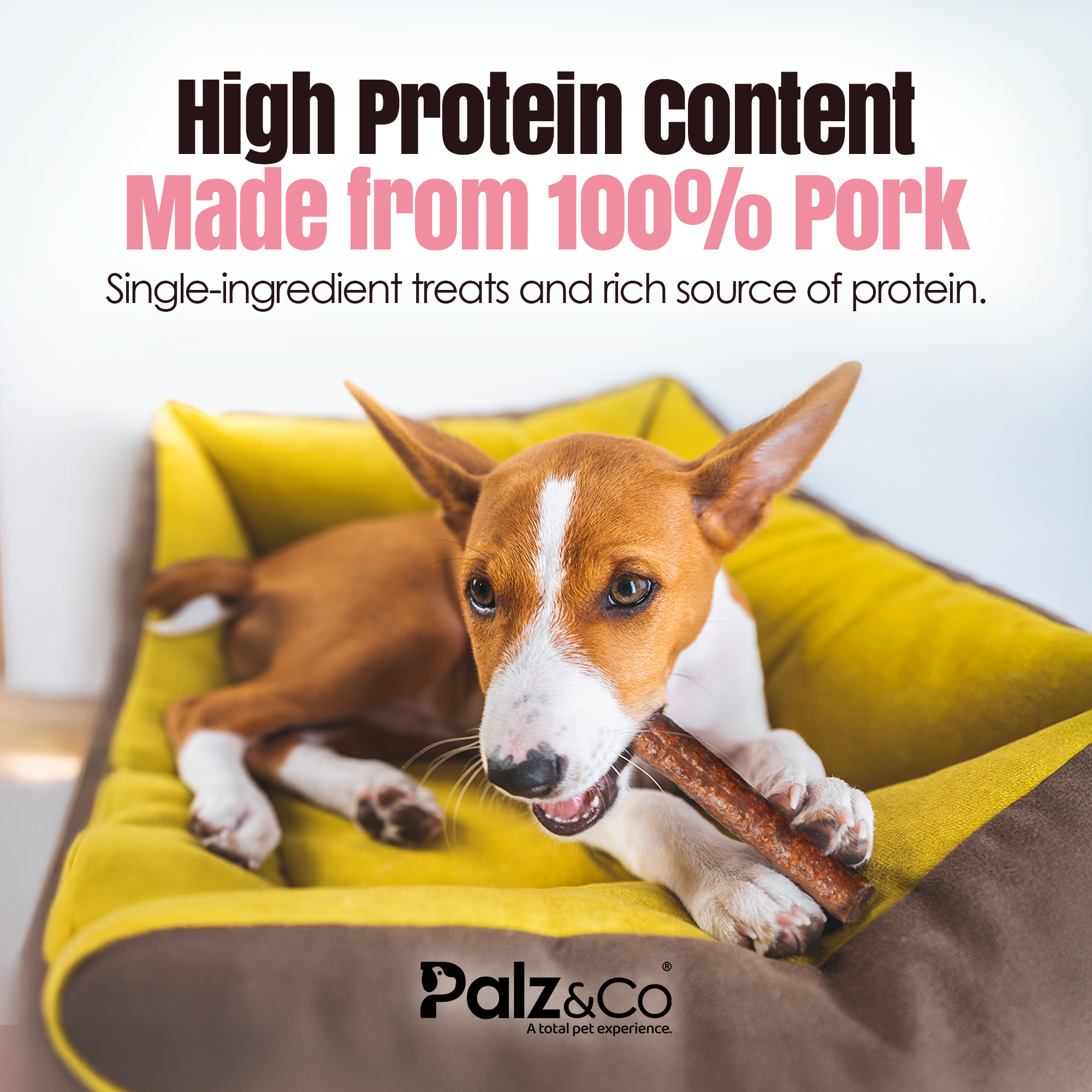 Hogdog Pork Sausage Dog Treats - Pack of 8 & 20