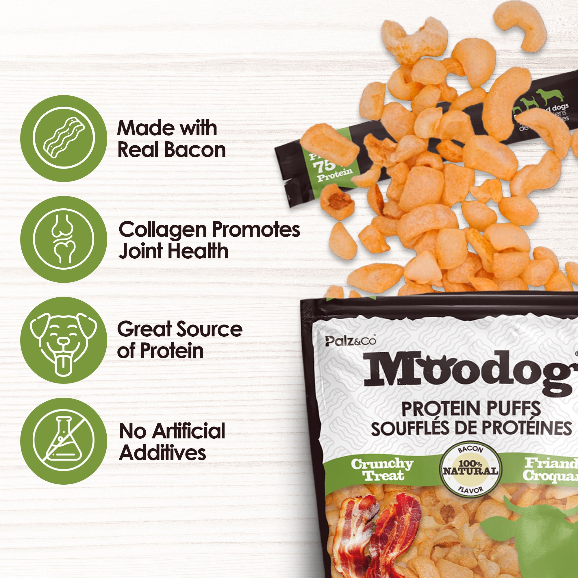 Moodog Beef Protein Puffs