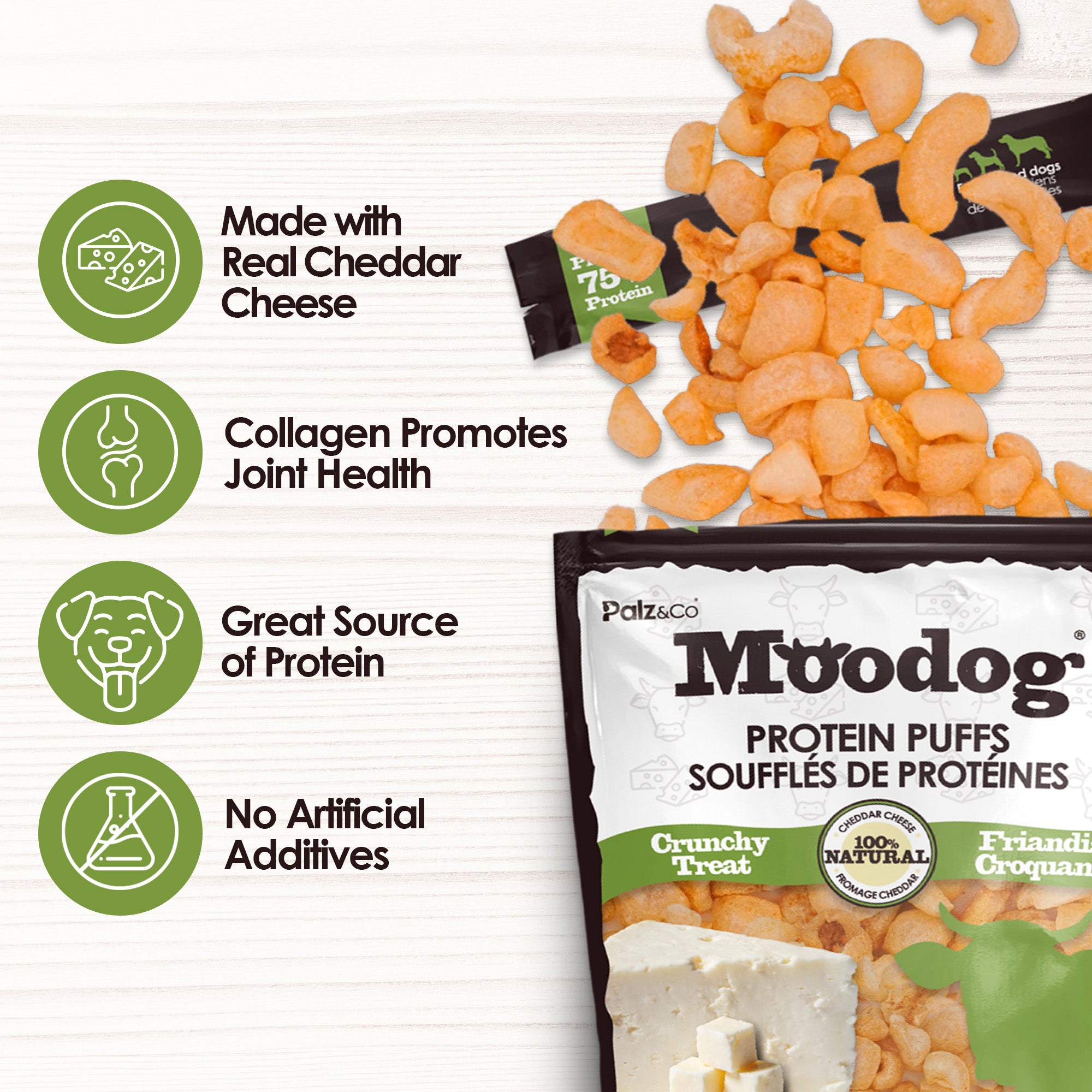 Moodog Beef Protein Puffs