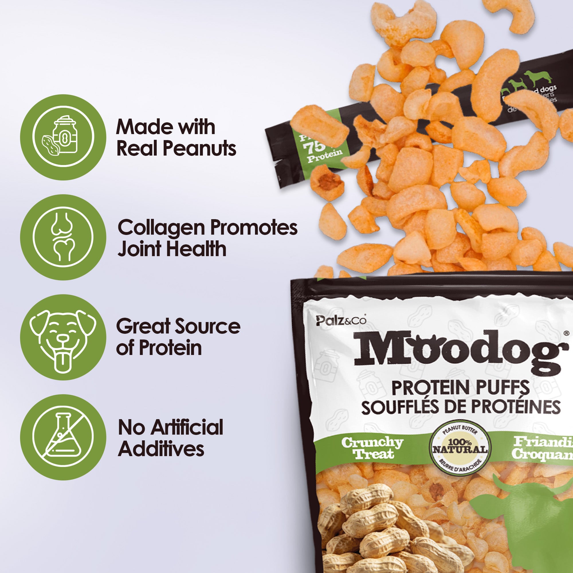 Moodog Beef Protein Puffs
