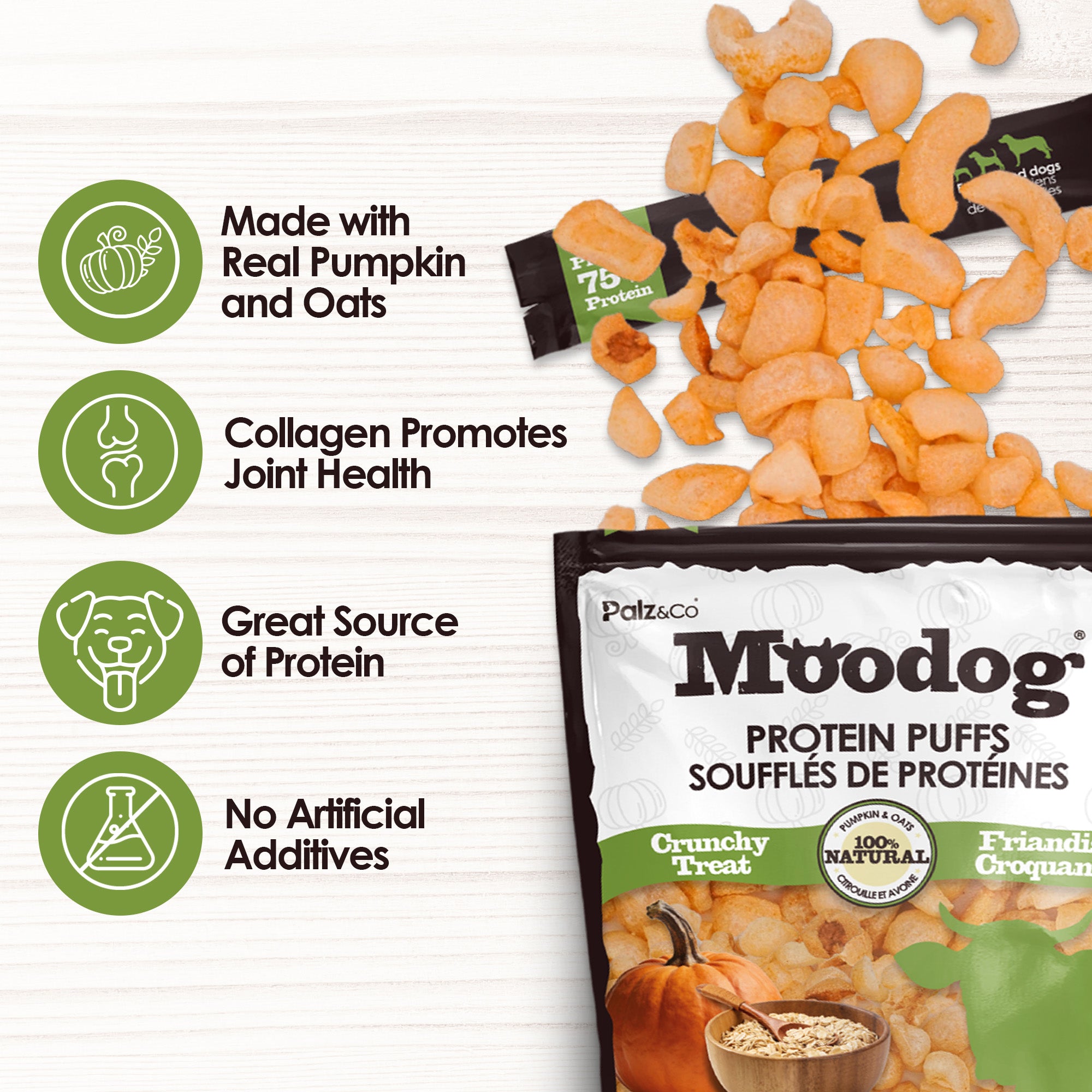 Moodog Beef Protein Puffs