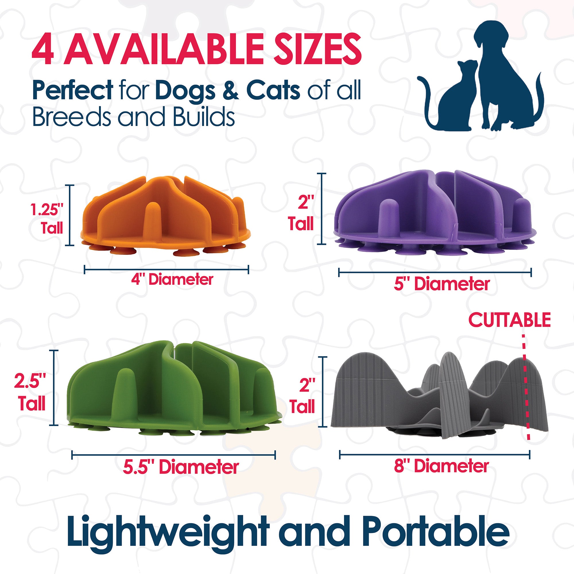 Paw Puzzle Dog Feeders Bowl Insert