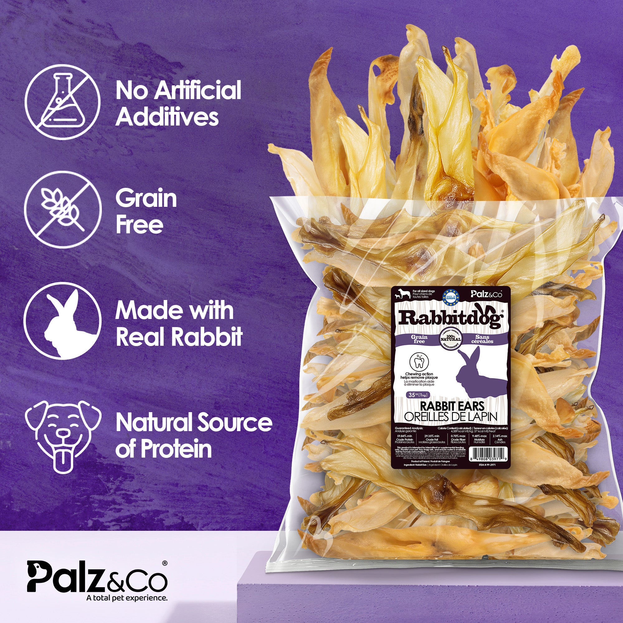 Rabbitdog Rabbit Ears - 2.2 lbs (1kg)