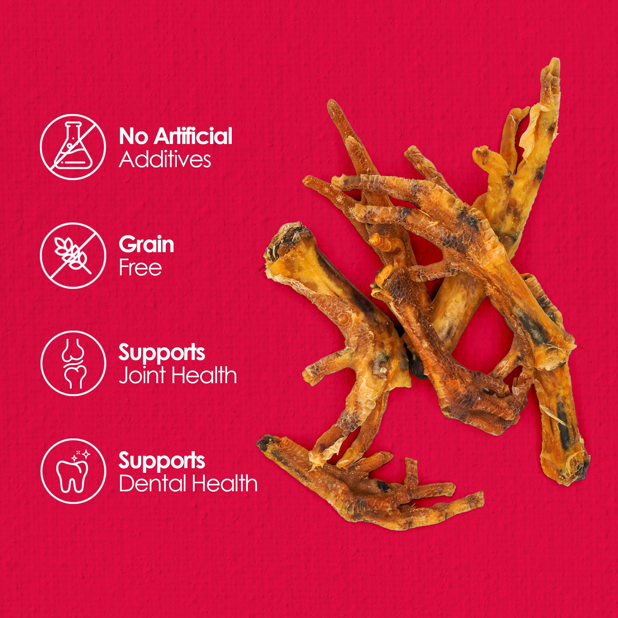 Birddog Chicken Feet (No Nails) - Pack of 60