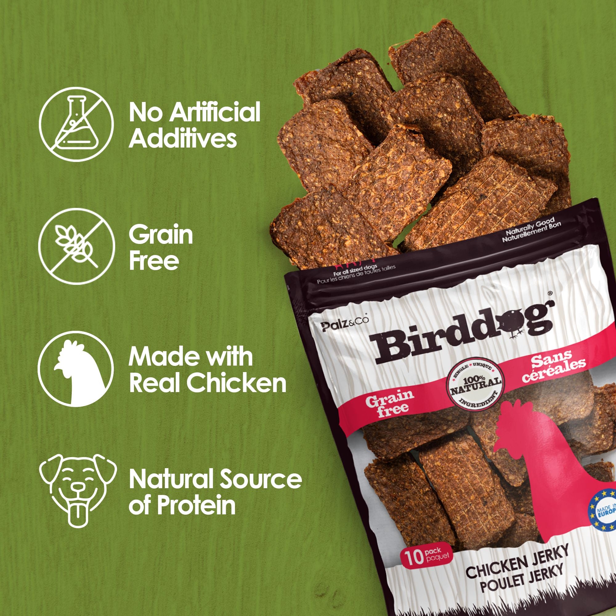 Birddog Chicken Jerky Chews - Pack of 10