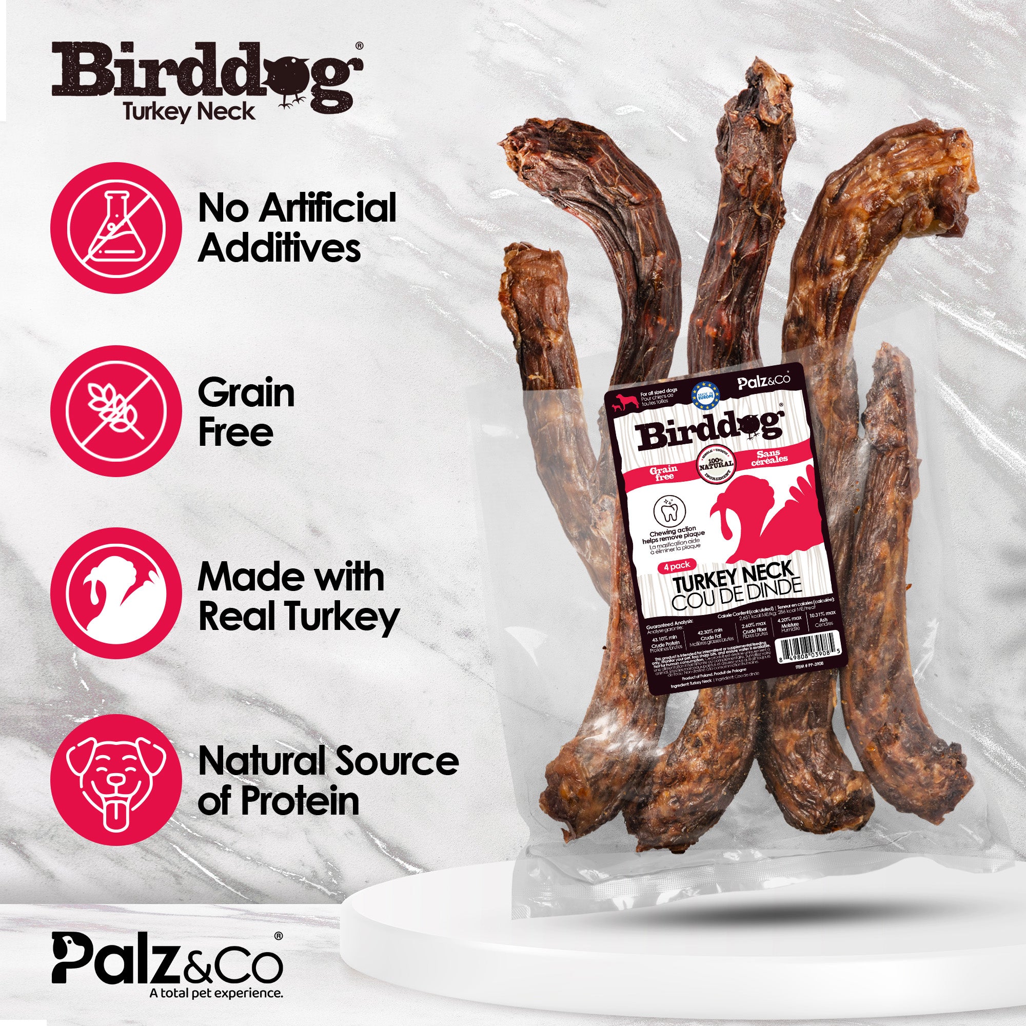 Birddog Turkey Necks - Pack of 4