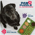 Paw Puzzle Silicone 2-in-1 Slow Feeder & Lick Mat - 3 Sizes & Colors