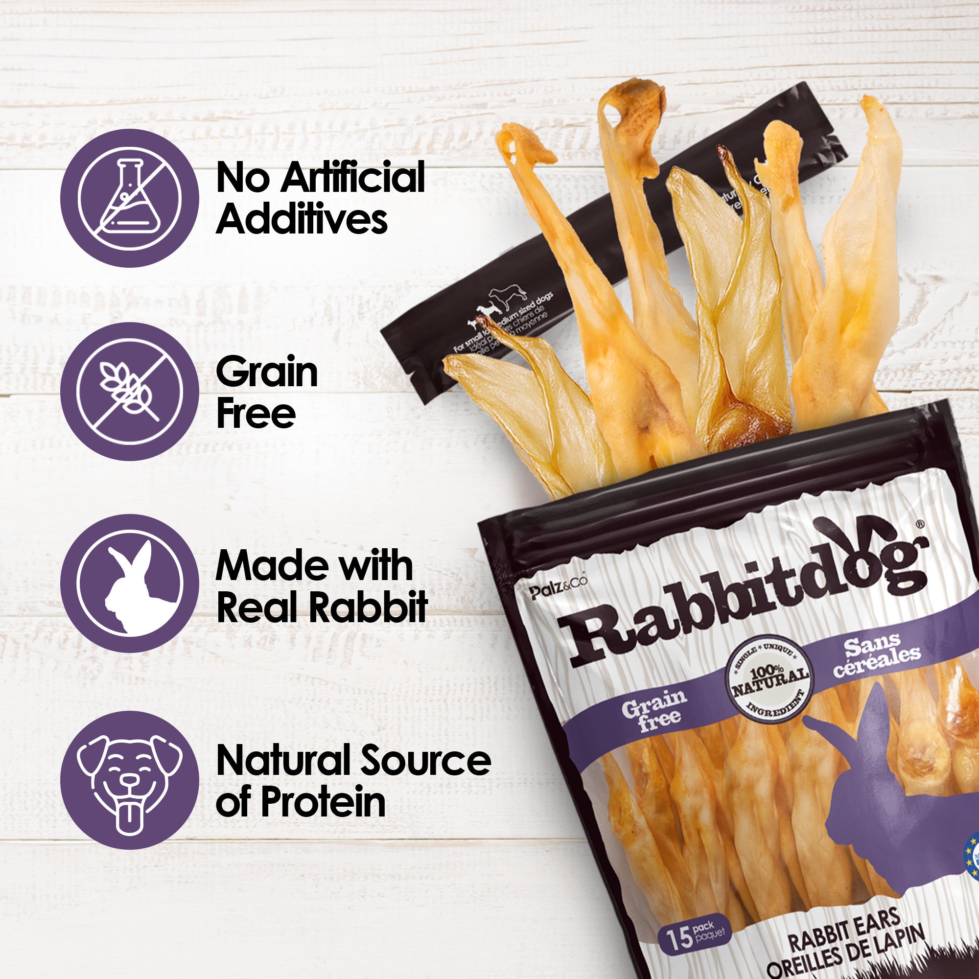 Rabbitdog Rabbit Ears (Without Fur) - Pack of 10, 15, & 25