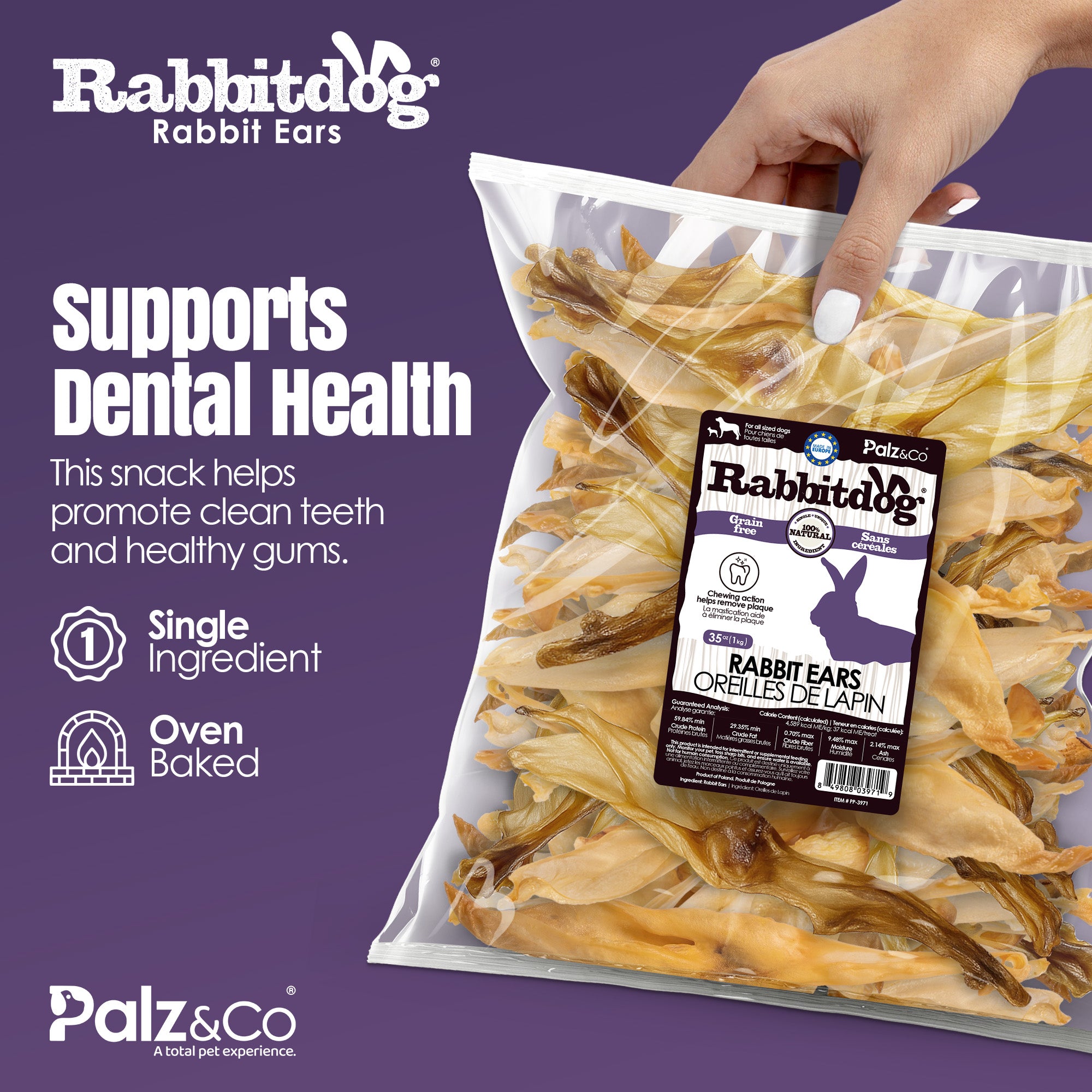 Rabbitdog Rabbit Ears - 2.2 lbs (1kg)