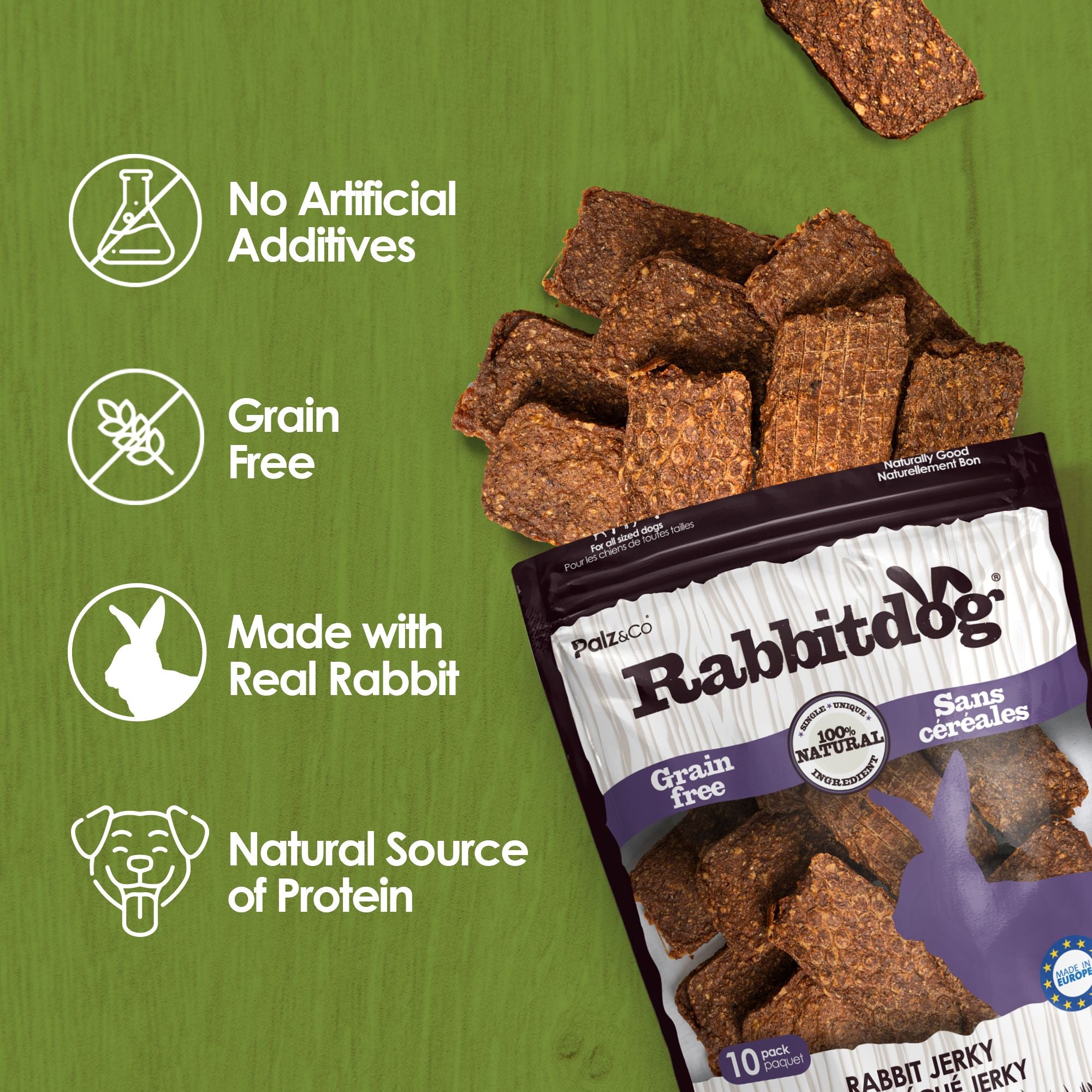 Rabbitdog Rabbit Jerky Hypoallergenic Chew Treats
