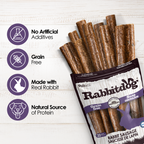 Rabbitdog Rabbit Sausage Dog Treats - Pack of 8 & 20