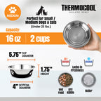 Thermocool Insulated Pet Bowls, No-Skid Base