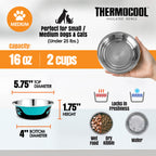 Thermocool Insulated Pet Bowls, No-Skid Base
