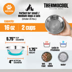 Thermocool Insulated Pet Bowls, No-Skid Base