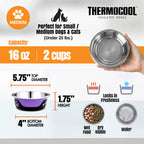 Thermocool Insulated Pet Bowls, No-Skid Base
