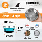 Thermocool Insulated Pet Bowls, No-Skid Base