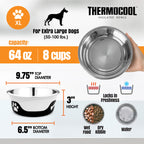 Thermocool Insulated Pet Bowls, No-Skid Base