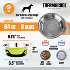 Thermocool Insulated Pet Bowls, No-Skid Base
