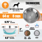 Thermocool Insulated Pet Bowls, No-Skid Base