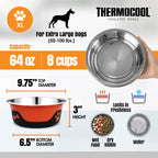 Thermocool Insulated Pet Bowls, No-Skid Base