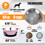 Thermocool Insulated Pet Bowls, No-Skid Base