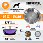 Thermocool Insulated Pet Bowls, No-Skid Base