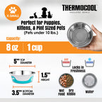 Thermocool Insulated Pet Bowls, No-Skid Base