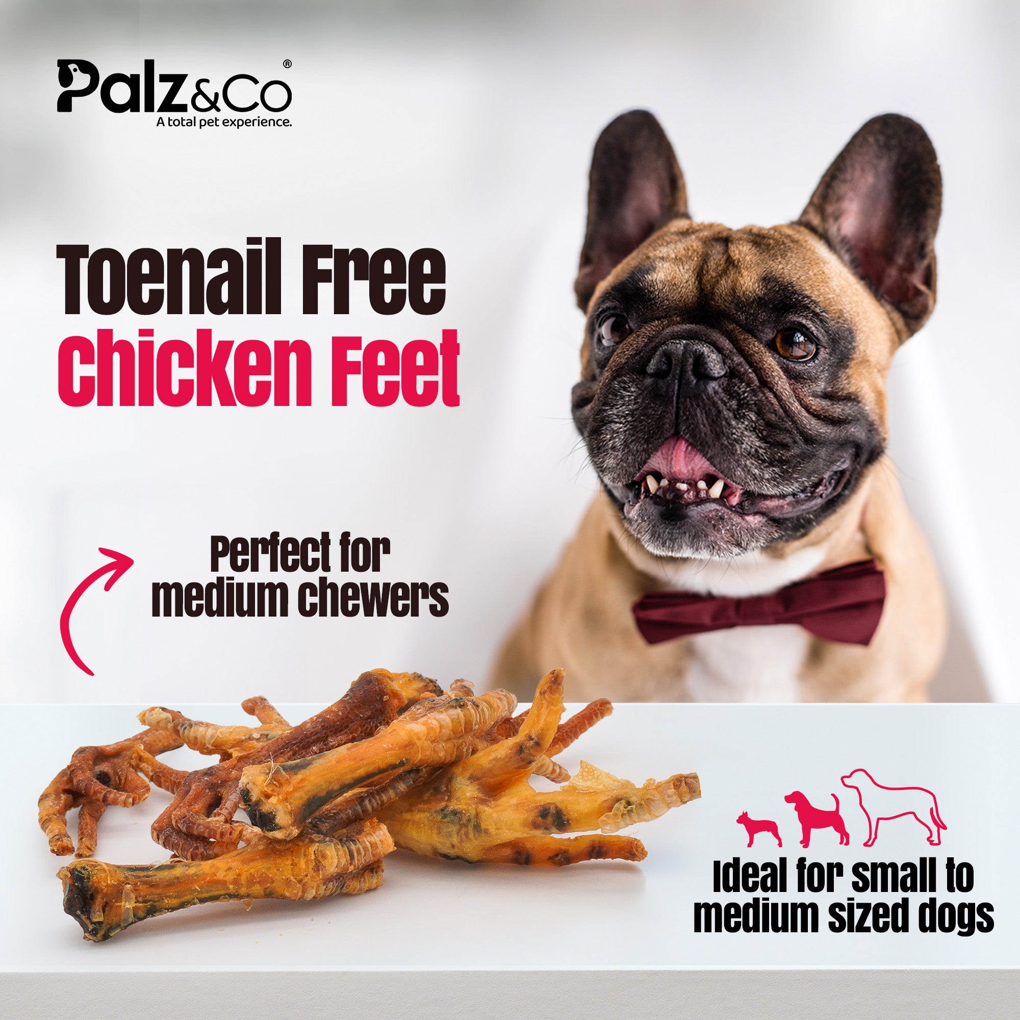 Birddog Chicken Feet Dog Treats - Pack of 10 & 35