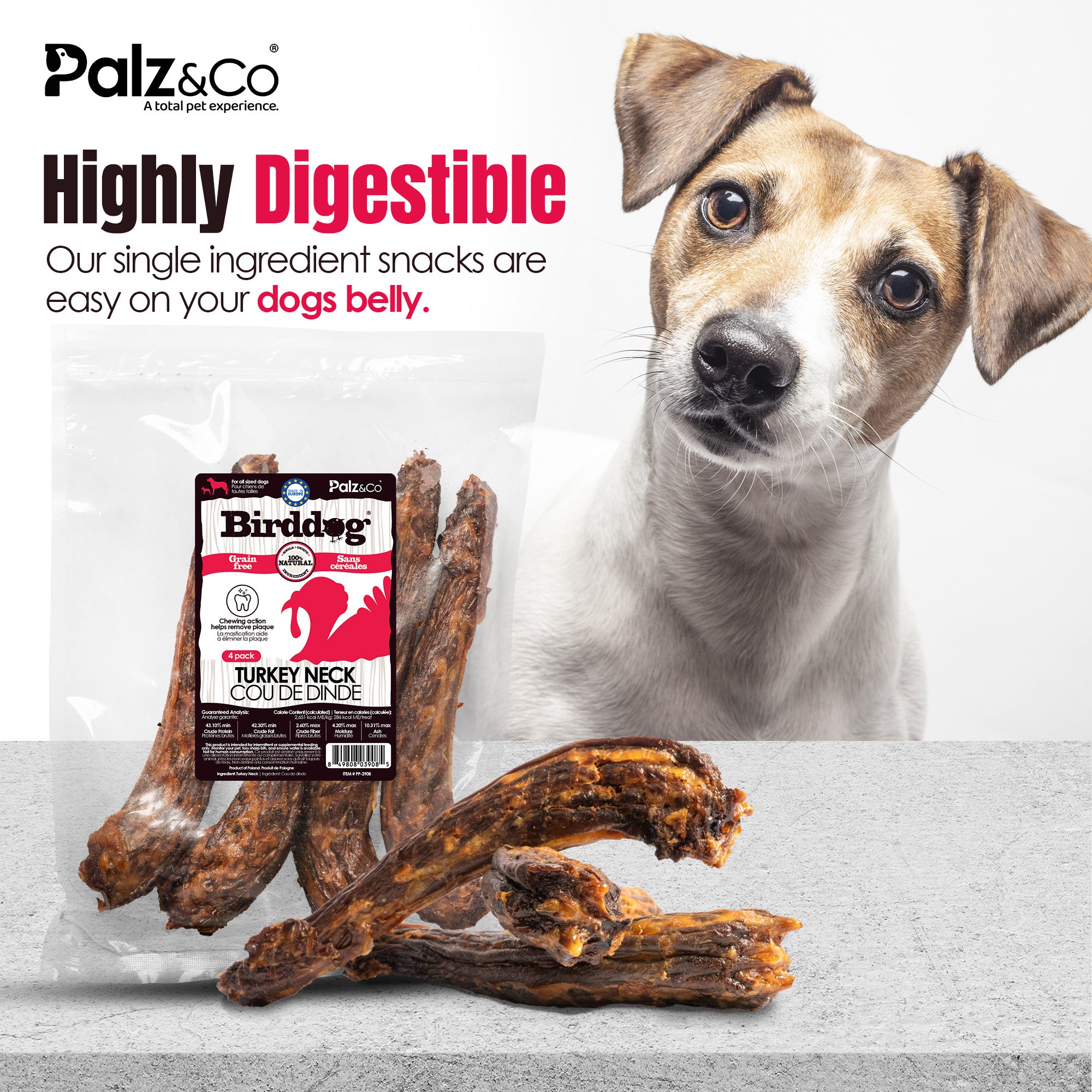 Birddog Turkey Necks - Pack of 4