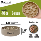 EcoBowl Slow Feeder Dog Bowls - 28oz & 48oz