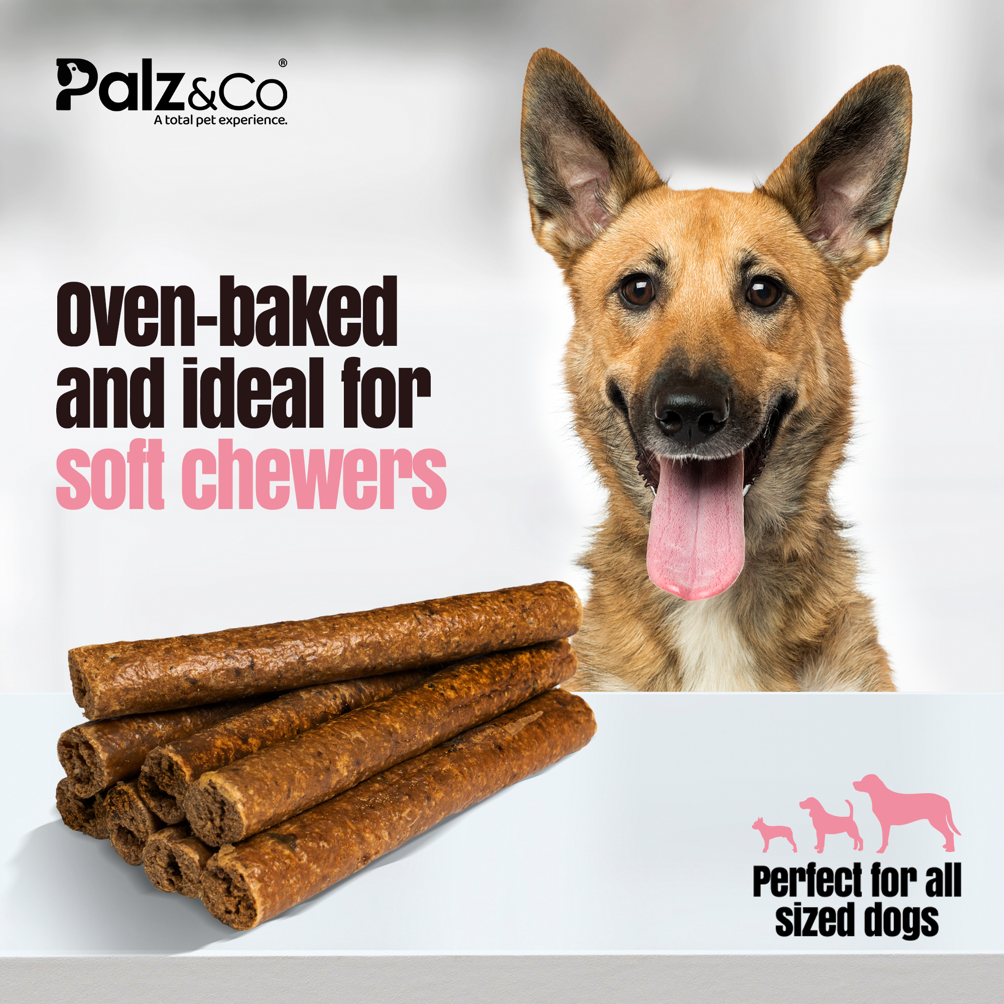 Hogdog Pork Sausage Dog Treats - Pack of 8 & 20