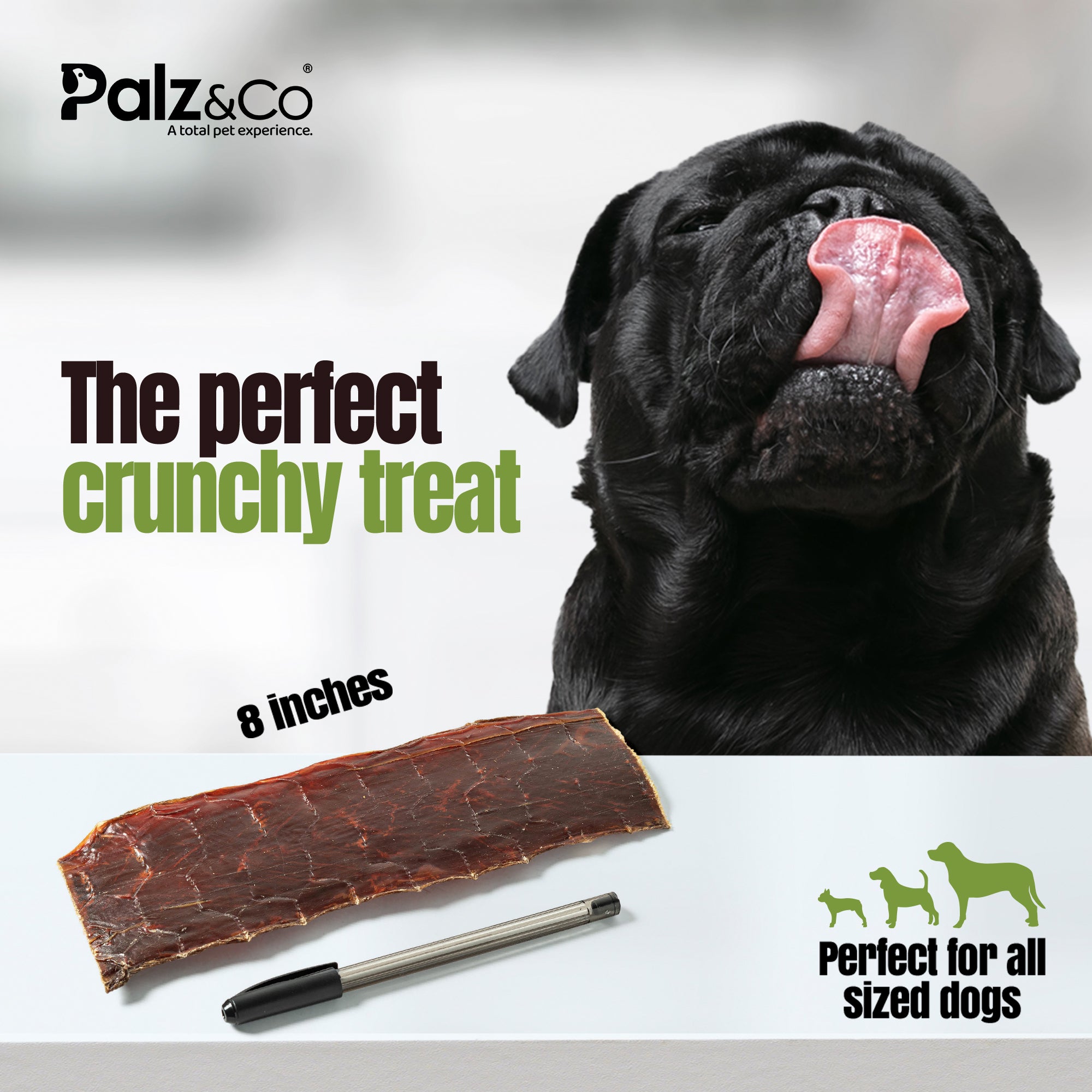 Moodog Flat Beef Gullet 8" - Pack of 5