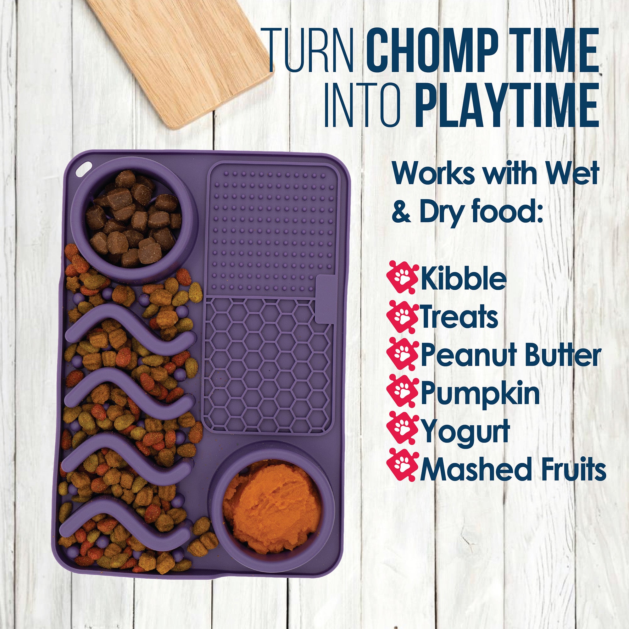 Paw Puzzle Silicone 2-in-1 Slow Feeder & Lick Mat - 3 Sizes & Colors